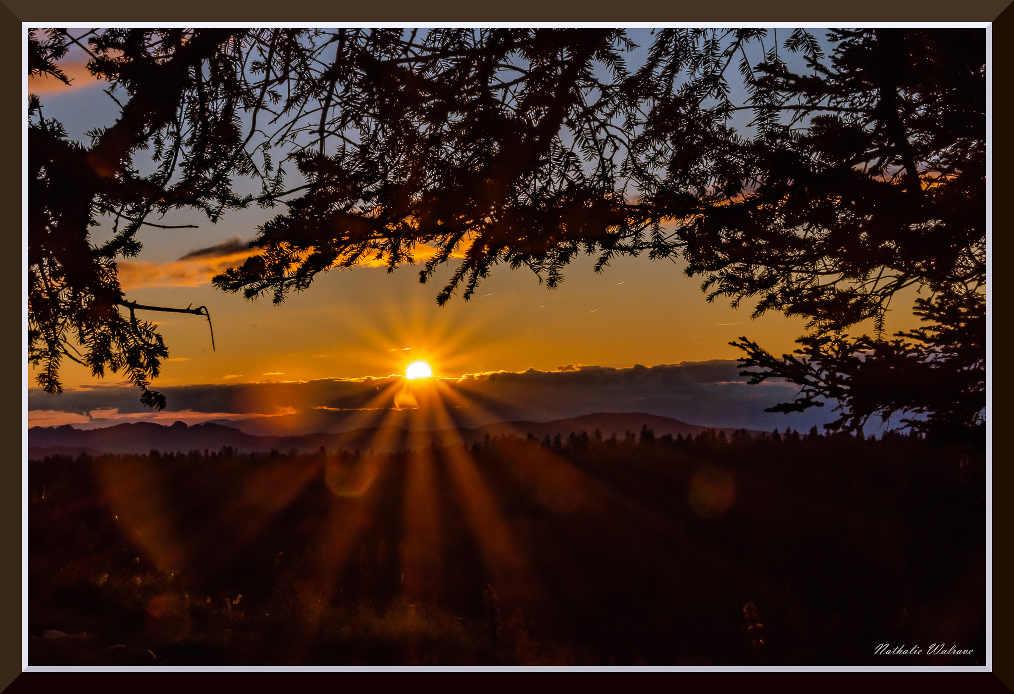 coucher de soleil d'automne en Vercors